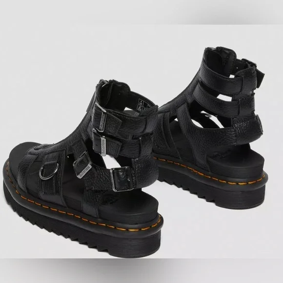 Dr Martens OLSON ZIPPED LEATHER STRAP SANDALS - Picture 2 of 12